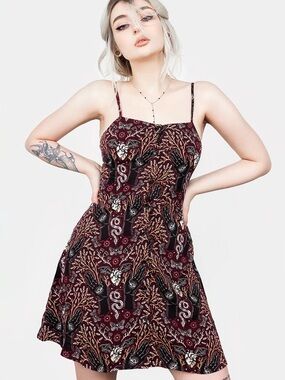 Disturbia Hemlock Button Up Apron Dress